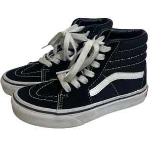 Vans Youth Kids Size 12 High Tops Boy Girl Black & White HiTop